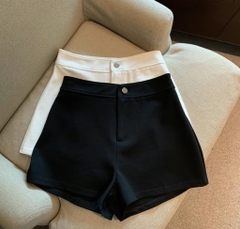 Quần short đùi cạp cao - Chất co giãn