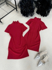 Đầm body cổ lọ - Đỏ