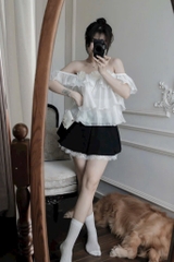 Set áo Babydoll voan tầng x chân váy