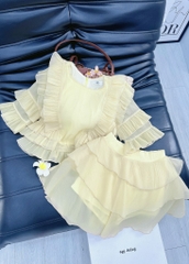 Set tơ Babydoll vàng chanh