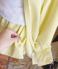 Set sơ mi kẻ sọc x 2 dây x quần short