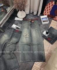 QJ 6812 Quần jean suông