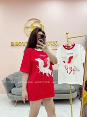 Áo thun ngựa cánh - Form rộng dưới 65kg