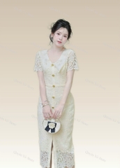 Đầm ren sang chảnh dáng dài