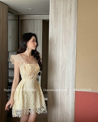 Đầm suông ren thêu - (Freesize dưới 54kg)