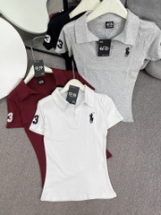 Áo thun cổ bẻ ngựa - Form vừa