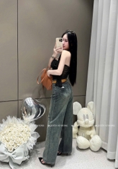 QJ 6812 Quần jean suông