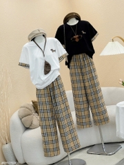 Set thun quần suông BBR - Đen