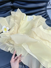 Set tơ Babydoll vàng chanh