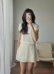 Chân váy tơ ren thiết kế - M