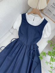 Set áo tay bồng + đầm Babydoll