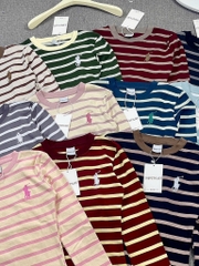 Áo thun tay dài thêu ngựa - Form vừa