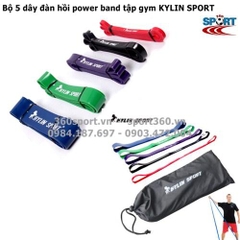 Bộ 5 dây kháng lực power band tập gym