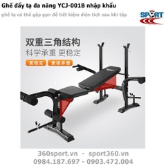 Ghế đẩy tạ đa năng YCJ-001B nhập khẩu có thể gấp gọn