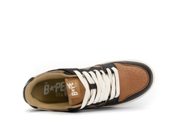 A BATHING APE BAPE SK8 STA BROWN IVORY