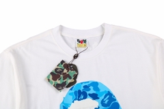 BAPE Ape Head Cherry Blossom LOGO Short Sleeve T-Shirt  White