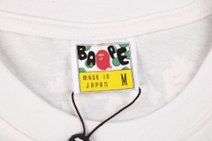 BAPE Ape Head Cherry Blossom LOGO Short Sleeve T-Shirt  White