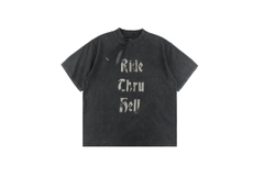Represent Distressed Wash Letter Short Sleeve
