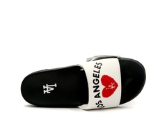 Dép MLB New Mound Heart LA 'Black White'