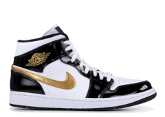 AIR JORDAN 1 MID PATENT 'BLACK GOLD'