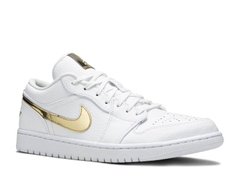 AIR JORDAN 1 RETRO LOW 'WHITE METALLIC GOLD'