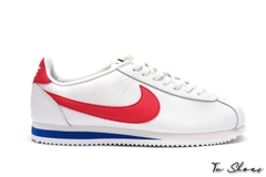 Cortez Leather White Red