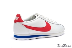 Cortez Leather White Red