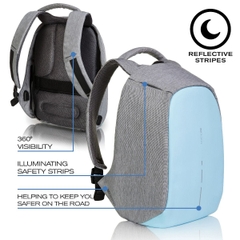 Bobby Compact Anti-Theft backpack, Pastel Blue