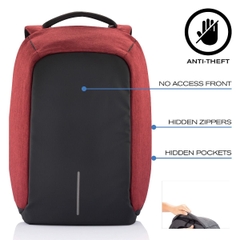 Bobby Original Anti-Theft backpack, Red