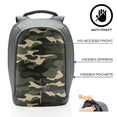 Bobby Compact Anti-Theft backpack, Camouflage Green