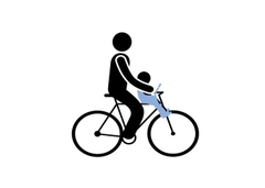 Ghế xe đạp an toàn trẻ em Thule Yepp Mini - Xám