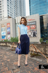 SLEEVELESS BLOUSE AND MIDI SKIRT