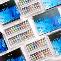 Bộ Màu Acrylic Sunway Dạng Tuýp 12ml