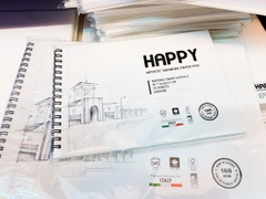 Sổ vẽ chì gáy xoắn Happy - 160gsm