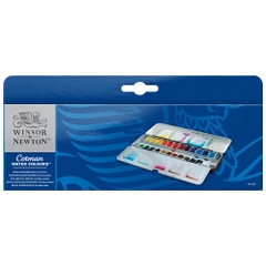 Màu nước Winsor & Newton Cotman - Metal sketchers box (24 Halfpan)