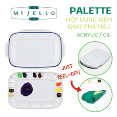 Palette pha màu - Hộp đựng kiêm khay pha màu Mijello chuyên cho màu Acrylic và Oil-Multi-Purpose Palette