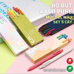 Bộ bút bi mực gel Kaco Pure 5 cây - bút bi màu theo chủ đề
