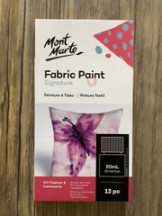 Màu vẽ vải Mont Marte Fabric Paint - bộ 08/12 màu