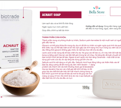 Xà bông trị mụn lưng, viêm nang lông, mụn nấm men Biotrade Acnaut Soap with Lactic and BHA