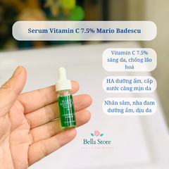 Serum Vitamin C 7.5% sáng da mờ thâm Mario Basdecu mini