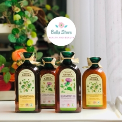 Dầu gội xả chống rụng tóc Anteka Cây ngưu bàng và Protein lúa mỳ (Zelenaya Apteka)