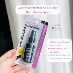 Xịt chống trôi make up LA Color Matte Setting Spray