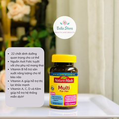 Viên uống vitamin tổng hợp cho nữ Nature Made Multi For Her 60 viên