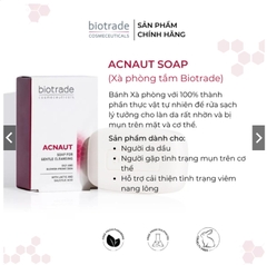Xà bông trị mụn lưng, viêm nang lông, mụn nấm men Biotrade Acnaut Soap with Lactic and BHA