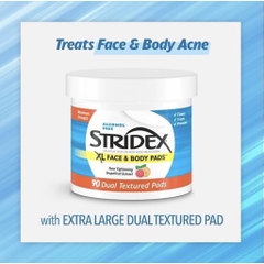 Tẩy da chết body BHA 2% Stridex XL Face and Body trị mụn lưng, ngực, viêm nang lông