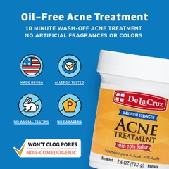 Kem giảm mụn viêm, mụn đầu đen De La Cruz 10% Sulfur Ointment