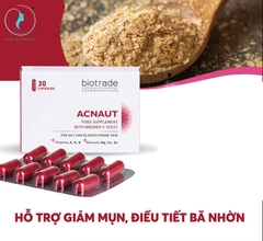 Viên uống giảm mụn viêm, mụn nội tiết Biotrade Acnaut Food Supplement
