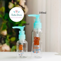 Chai vòi nhấn dễ thương 50ml 100ml