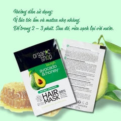 Sample ủ tóc mềm mượt bơ và mật ong ORGANIC Shop Hair Mask 6ml