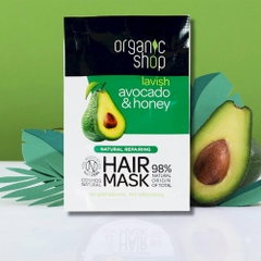 Sample ủ tóc mềm mượt bơ và mật ong ORGANIC Shop Hair Mask 6ml